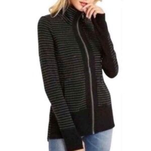 Cabi Modern Sprint Chalk Stripe Zip Up Jacket sz M